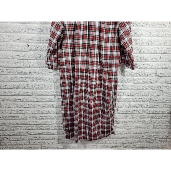 Friends of the Heart Womens Nightgown 1X Plus Lace Trim Red Plaid PLA29XE - Picture 8 of 10